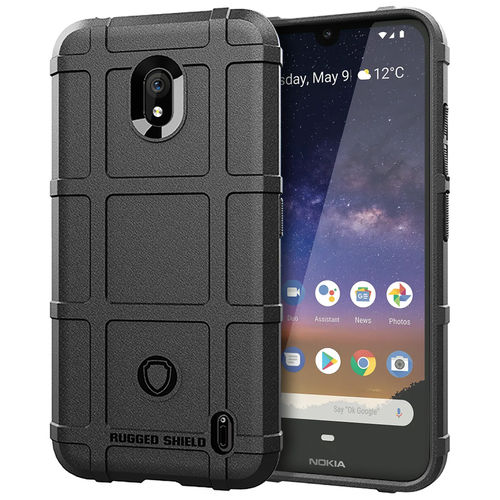 Anti-Shock Grid Texture Shockproof Case for Nokia 2.2 - Black